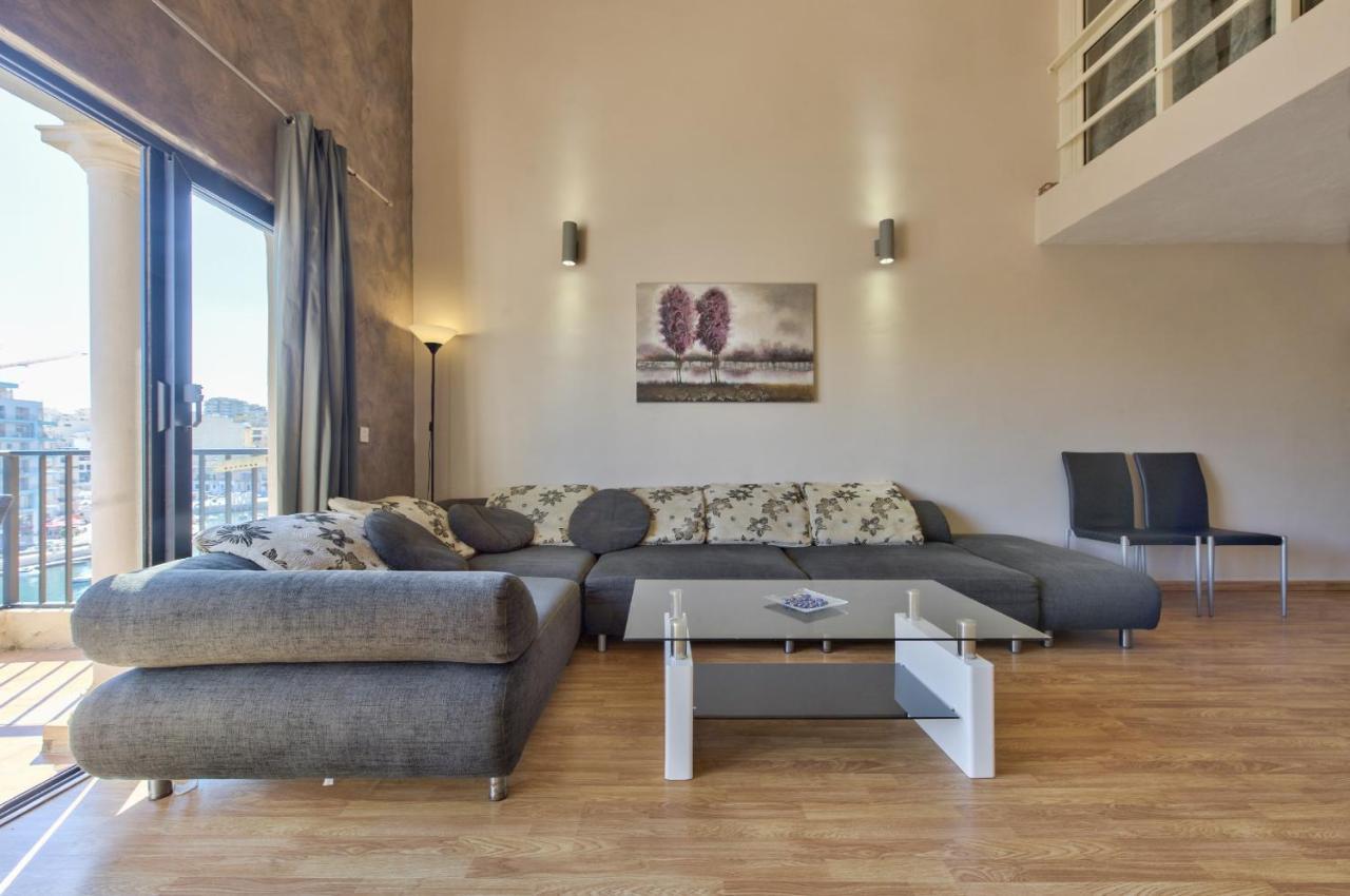 Spinola Court - Stunning Seaview Apartment & Penthouse On Spinola Bay By Shortletsmalta San Ġiljan Exterior foto