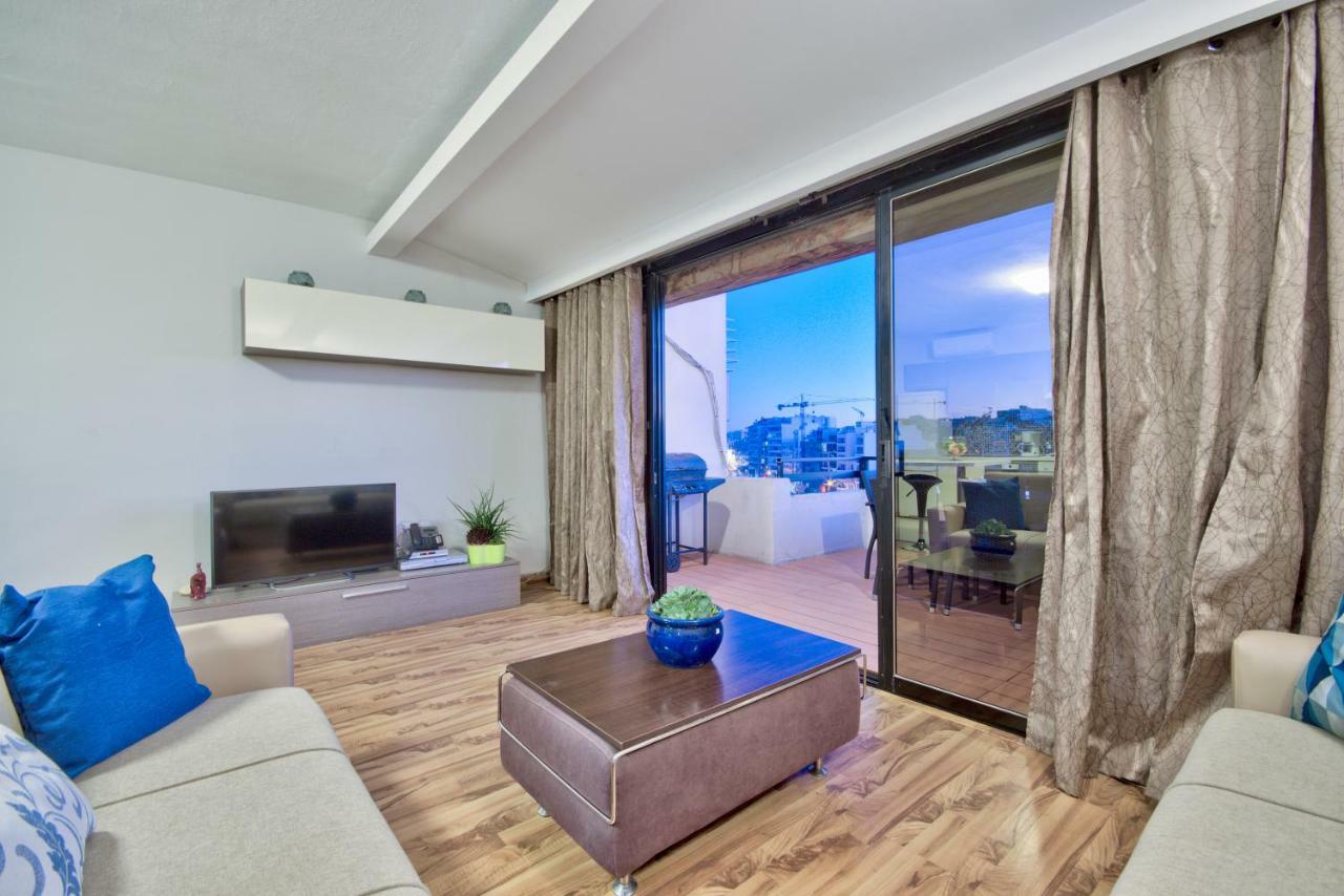 Spinola Court - Stunning Seaview Apartment & Penthouse On Spinola Bay By Shortletsmalta San Ġiljan Exterior foto