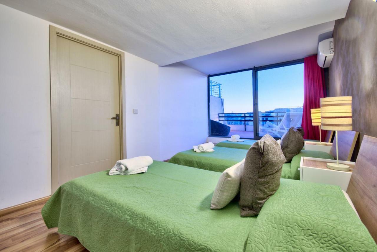 Spinola Court - Stunning Seaview Apartment & Penthouse On Spinola Bay By Shortletsmalta San Ġiljan Exterior foto