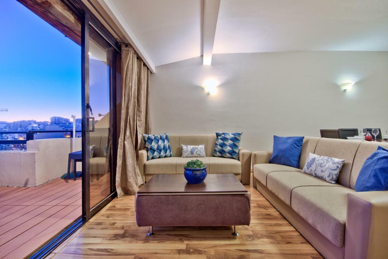 Spinola Court - Stunning Seaview Apartment & Penthouse On Spinola Bay By Shortletsmalta San Ġiljan Exterior foto