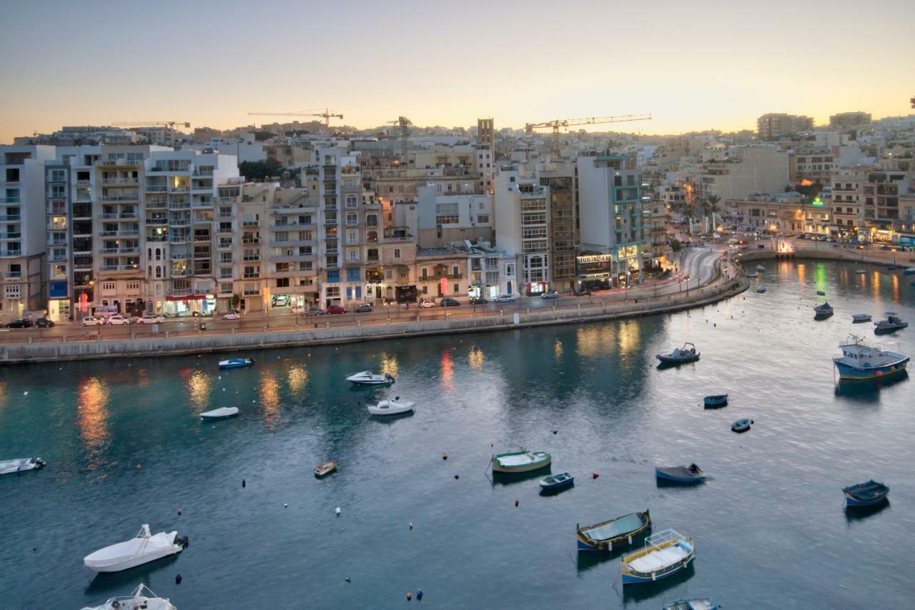 Spinola Court - Stunning Seaview Apartment & Penthouse On Spinola Bay By Shortletsmalta San Ġiljan Exterior foto